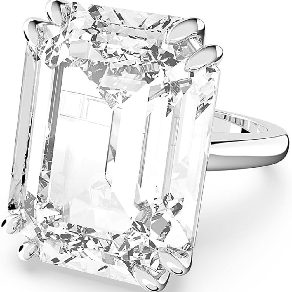 SWAROVSKI Mesmera Ring Jewelry Collection, Clear Crystal, Ring size US 6 / EU 52